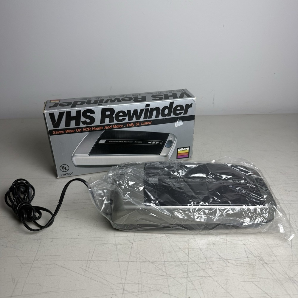 Gemini Automatic VHS Tape Rewinder Model RW1300 NEW